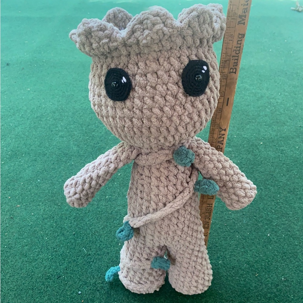 Handmade 18” Groot Guardians of the galaxy stuffed crochet doll